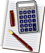 Калькулятор, ручка и бумага