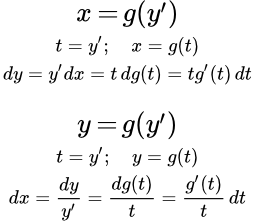 Дифференциальные уравнения, не содержащие одну из переменных