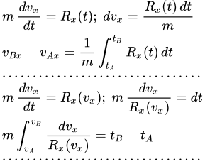 Методы интегрирования дифференциальных уравнений прямолинейного движения материальной точки