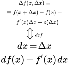 Определение дифференциала функции.